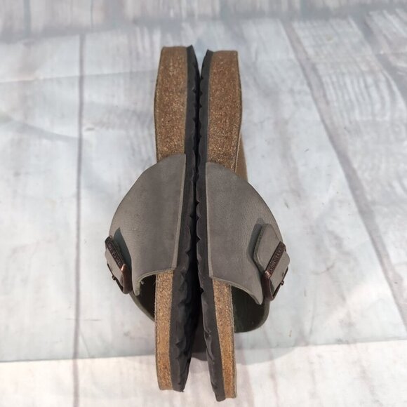 Birkenstock Madrid Gray Leather Slide Sandals – Women’s EU 39 / US 8 - Picture 7 of 9